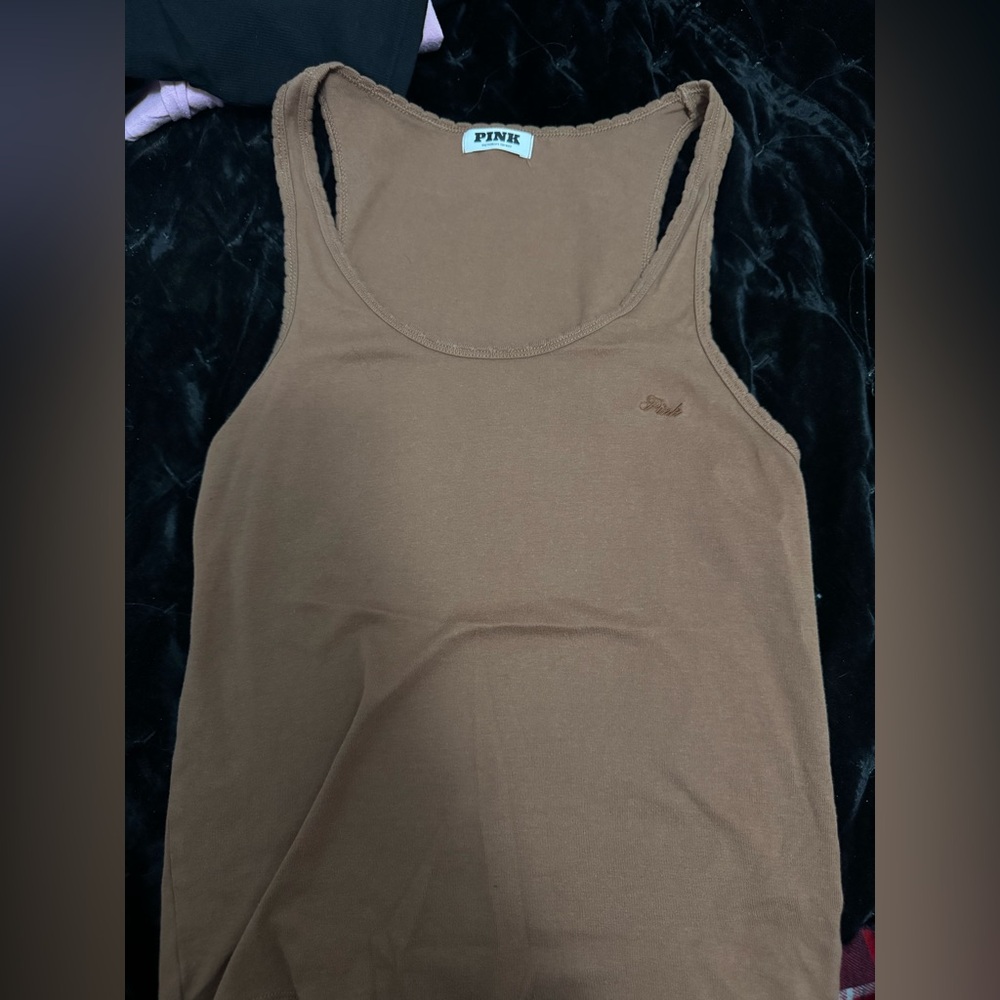 Victoria's Secret Tan Fitted Sleeveless Tank Top